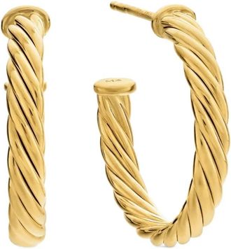 David Yurman Orecchini a cerchio in oro 18kt