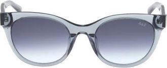 Abercrombie & Fitch 52mm Gradient Cat Eye Sunglasses in Grey/Other /Gradient Blue at Nordstrom