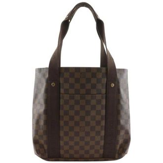 Louis Vuitton Pre-owned Tote Bags, male, Brown, Size: ONE SIZE Pre-owned Cabas Beaubourg Damier Canvas Tote Bag