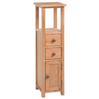 vidaXL Mueble De Esquina De Madera De Roble Maciza 26x26x94 Cm Vidaxl