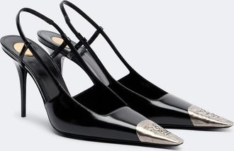 Saint Laurent Salones destalonados Jeanne 90 de piel