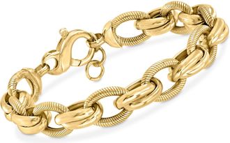 Ross-Simons Italian 18kt Gold Over Sterling Multi-Link Bracelet