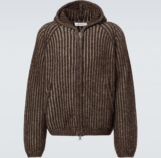 Our Legacy Level ribbed-knit wool zip-up hoodie