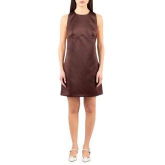 Elisabetta Franchi Short Dresses, female, Brown, Size: L Abito Donna Elisabetta Franchi