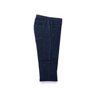 Paul Fredrick Denim Five Pocket Pants in Dark Blue at Nordstrom, Size 42 X 32