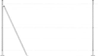 vidaXL Vidaxl - Fence Post 26 pcs Silver 3.2 x 3.2 x 83.5 cm Steel