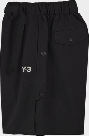 Yohji Yamamoto Mens Hidden 3-Stripes Track Shorts