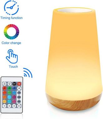 OEM L&aacute;mpara De Noche Led Con Acabado Imitaci&oacute;n Madera, Mando A Distancia, Recargable, L&aacute;mpara De Aldaba, L&aacute;mpara De Aldaba Con 13 Colores