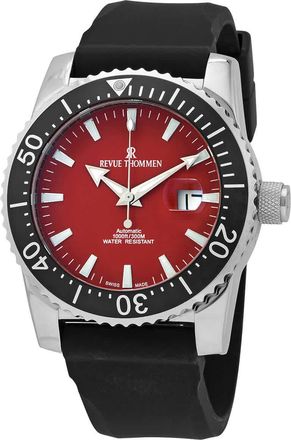 Revue Thommen Diver Automatic Red Dial Mens Watch 17030.2536