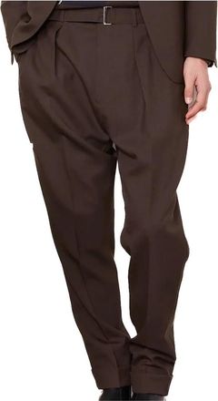 Officine G&eacute;n&eacute;rale Pierre Broeken - Heren - Nette broeken - Bruin - XL - Wol - Broeken