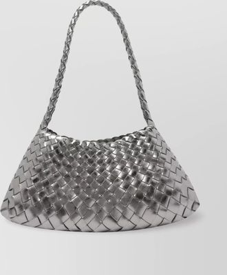 Dragon Diffusion metallic woven buffalo leather shoulder bag