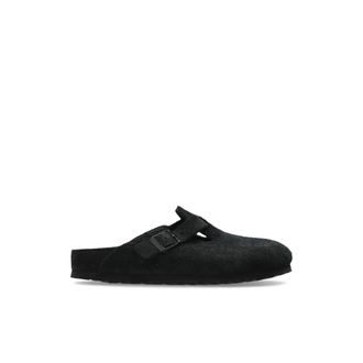 Birkenstock Boston Narrow Fit - Dames - Slip ons - Zwart - 35 EU - Leer - Schoenen