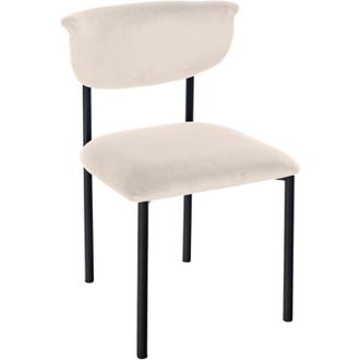Clp Silla De Comedor De Terciopelo Gambell Crema