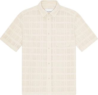 Les Deux Hector Anglaise SS Shirt - Heren - Korte mouwen Overhemden - Beige - S - Katoen - Overhemden