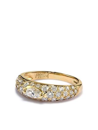 Jacquie Aiche 14kt gold marquise cut diamond ring