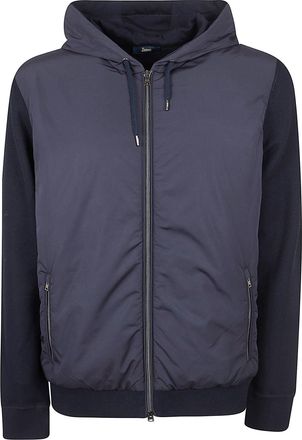 Herno Cotton and Nylon Wind-Proof Jacket with Drawstring Hood