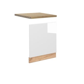 Vicco Panel Frontal Fame-line, Blanco Alto Brillo, 60 Cm, Et Roble