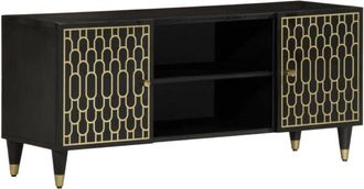 vidaXL Vidaxl - Mueble de tv madera maciza de mango 105x33x46 cm