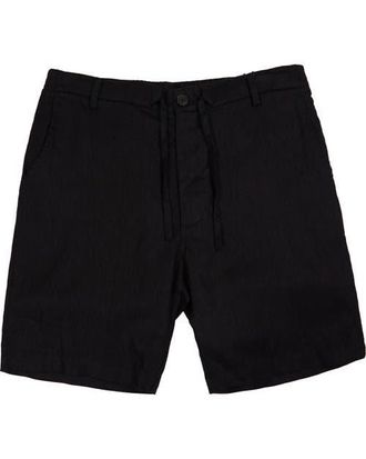 Lords of Harlech Solid Linen Drawstring Short in Black at Nordstrom, Size Xx-Large