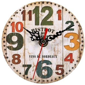 OEM Orologio Da Parete Antico Creativo, Orologi Rotondi In Legno In Stile Vintage, Decorazione Per Casa E Ufficio (3)