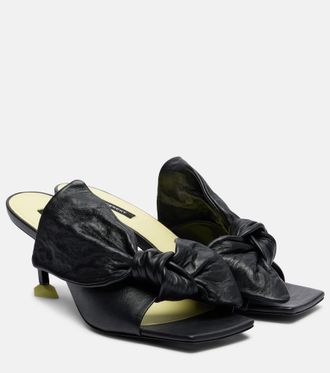 Givenchy Mules Boudoir de piel con lazo