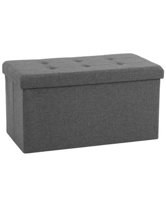 Seville Classics Foldable Storage Bench/Ottoman