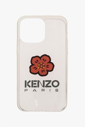 Kenzo iPhone 14 PRO Case with Transparent Finish and Printed Logo size Unica