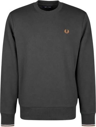 Fred Perry Crew Neck Sweatshirt M7535 - Heren - Sweatshirts - Groen - L - Katoen - Hoodies & sweatvesten