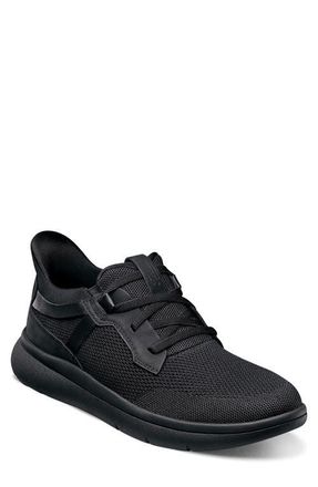 Florsheim Fleet Knit Elastic Sneaker in Black at Nordstrom, Size 10.5