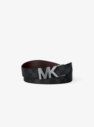 Michael Kors Reversible Leather Logo Buckle Belt