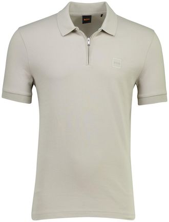 HUGO BOSS Poloshirt BOSS Orange korte mouw rits normale fit pique