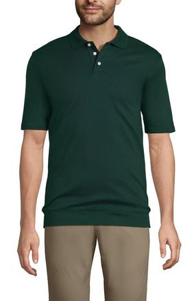 Lands End School Uniform Short Sleeve Banded Bottom Polo Shirt in Evergreen at Nordstrom, Size X-Large