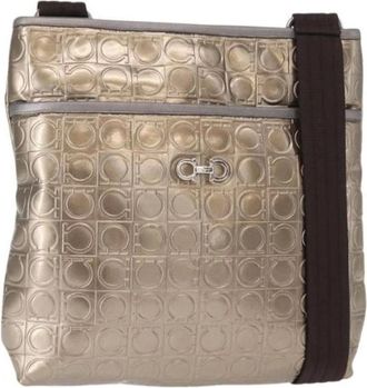 Ferragamo Pre-owned Cross Body Bags, female, Yellow, Size: ONE SIZE Pre-owned Leather Shoulder Bag