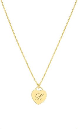 Set & Stones Alice Initial Heart Pendant Necklace in Gold/x at Nordstrom