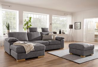 HOME AFFAIRE Ecksofa »Ventura L-Form« wahlweise mit Bettfunktion und Bettfunktion/Bettkasten