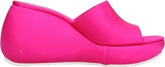 Casadei Mules Zeppa in Raso - Dames - Sleehakken - Roze - 37 EU - Leer - Schoenen