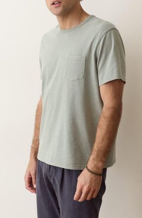 Marine Layer Luxe Slub Pocket T-Shirt in Iceberg Green at Nordstrom, Size Xx-Large