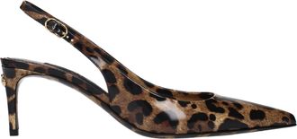 Dolce & Gabbana Brown Leather Stiletto Heel Womens Sandals