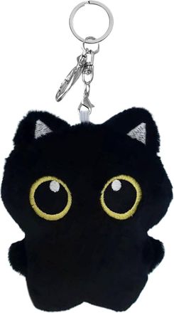 Generic Plush Cat Keychain - Soft Stuffed Toy, Doll Key Accessories, Cartoon Doll Keyring Charm Backpack Handbag, Car Keys Purse Accessories for Girls Boys Tr