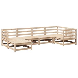 vidaXL Juego De Sof&aacute;s De Jard&iacute;n 6 Piezas Madera Maciza De Pino Vidaxl