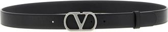 Valentino Garavani VLogo Signature Riem - Heren - Riemen - Zwart - 90 CM - Leer - Accessoires