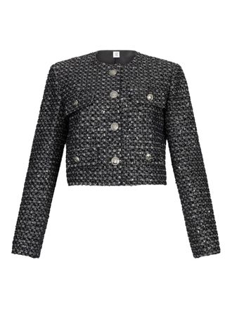 Liu Jo Bouclé cropped jack - Zwart