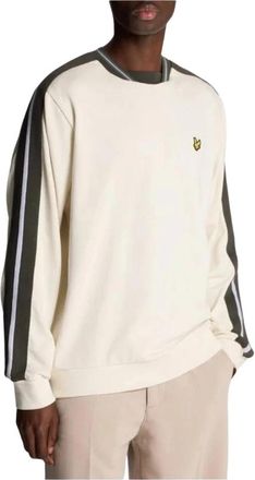 Lyle & Scott Panel Detail Crew Neck Sweatshirt - Heren - Sweatshirts - Groen - M - Hoodies & sweatvesten