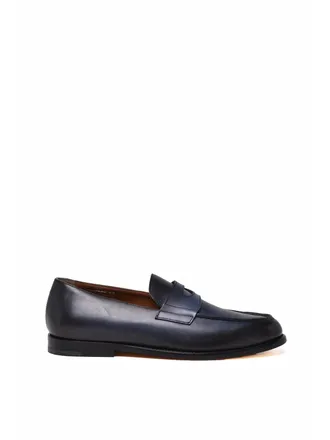 Doucal's Blue Leather Loafers