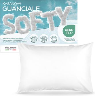 KASANOVA Cuscino guanciale traspirante bianco Softy