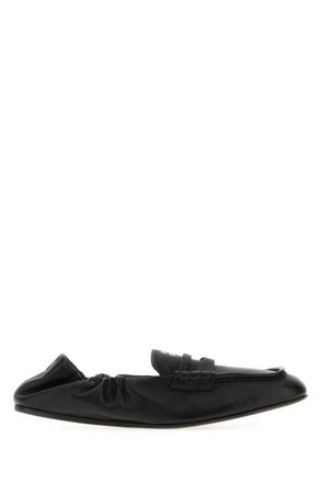 Miu Miu Black Leather Loafers