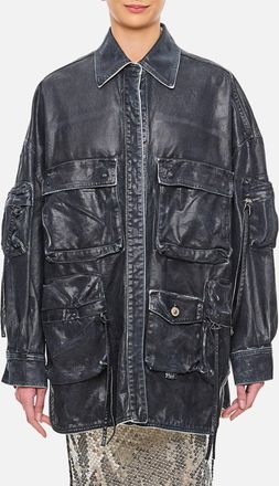 The Attico Mat Coated Canvas Bomber