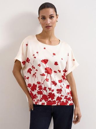 Phase Eight Marion Floral Print Top in Ivory at Nordstrom, Size 10