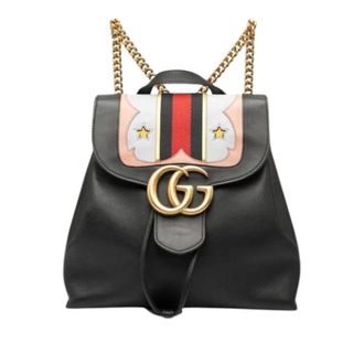 Gucci Pre-owned Backpacks, female, Black, Size: ONE SIZE Pre-owned Leather Backpack