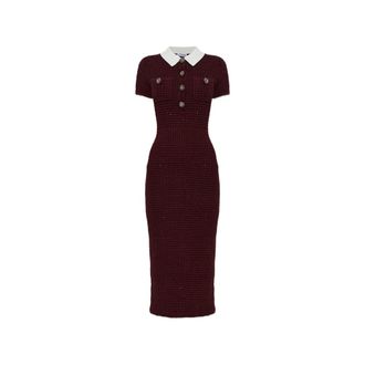 Self Portrait Sequin-embellished Boucl&eacute; Midi Dress